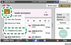 Illustration de l'écran du panneau de commande