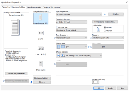 Illustration de l'écran Pilote
