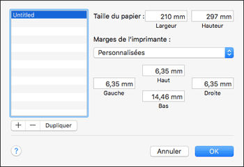 Illustration de l'écran du panneau de commande
