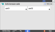 Illustration de l'écran du panneau de commande