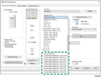 Illustration de l'écran du panneau de commande