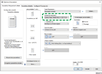 Illustration de l'écran du panneau de commande