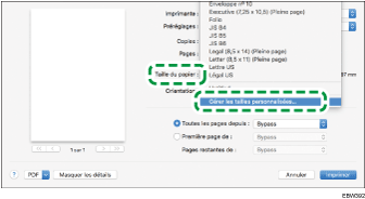 Illustration de l'écran du panneau de commande