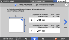 Illustration de l'écran du panneau de commande