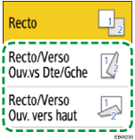 Illustration de l'écran du panneau de commande