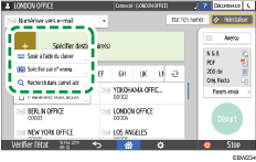 Illustration de l'écran du panneau de commande