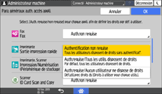 Illustration de l'écran du panneau de commande