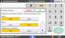 A kezelőpanel ismertetése