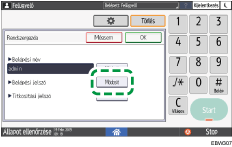 A kezelőpanel ismertetése