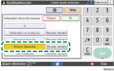 A kezelőpanel ismertetése
