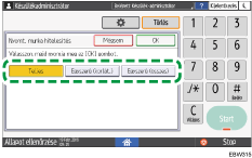 A kezelőpanel ismertetése