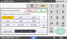 A kezelőpanel ismertetése