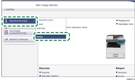 Webböngésző képernyőjének illusztrációja
