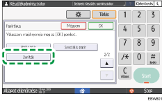 A kezelőpanel ismertetése