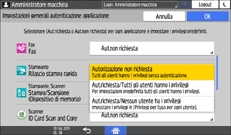 Illustrazione della schermata sul pannello di controllo