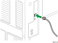 Illustrazione del collegamento del cavo Ethernet