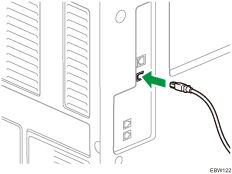 Illustrazione collegamento del cavo di interfaccia USB