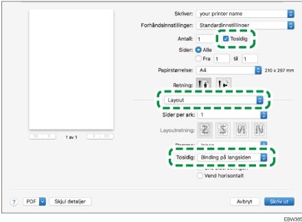 Illustrasjon av driverskjerm