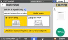 Afbeelding van bedieningspaneel