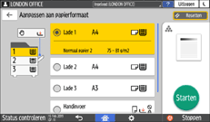 Afbeelding van bedieningspaneel