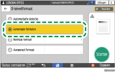 Afbeelding van bedieningspaneel