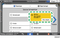 Afbeelding van bedieningspaneel