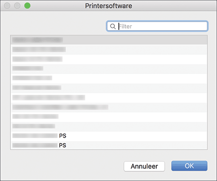 Illustratie stuurprogrammascherm