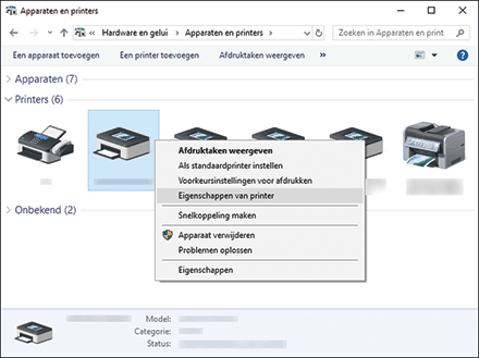 Illustratie stuurprogrammascherm