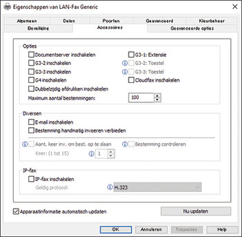 Illustratie stuurprogrammascherm