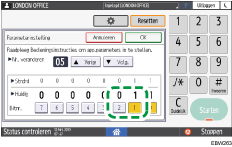 Afbeelding van bedieningspaneel