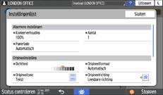 Afbeelding van bedieningspaneel