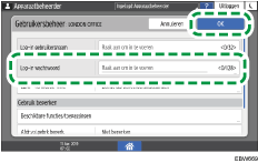 Afbeelding van bedieningspaneel