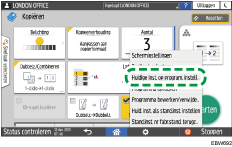 Afbeelding van bedieningspaneel