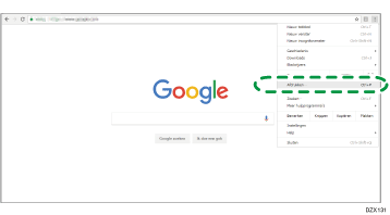 Afbeelding internetbrowserscherm