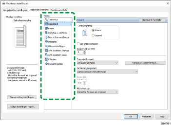 Illustratie stuurprogrammascherm