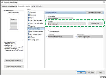 Illustratie stuurprogrammascherm