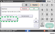 Afbeelding van bedieningspaneel