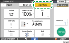 Afbeelding van bedieningspaneel