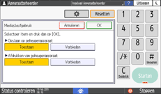 Afbeelding van bedieningspaneel