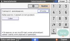 Afbeelding van bedieningspaneel