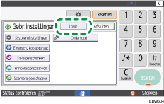 Afbeelding van bedieningspaneel