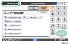 Afbeelding van bedieningspaneel