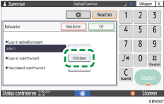 Afbeelding van bedieningspaneel