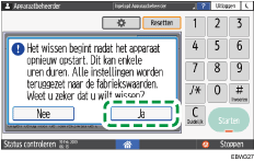 Afbeelding van bedieningspaneel
