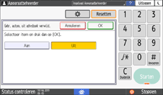Afbeelding van bedieningspaneel