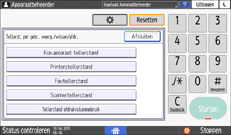 Afbeelding van bedieningspaneel