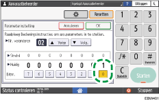 Afbeelding van bedieningspaneel