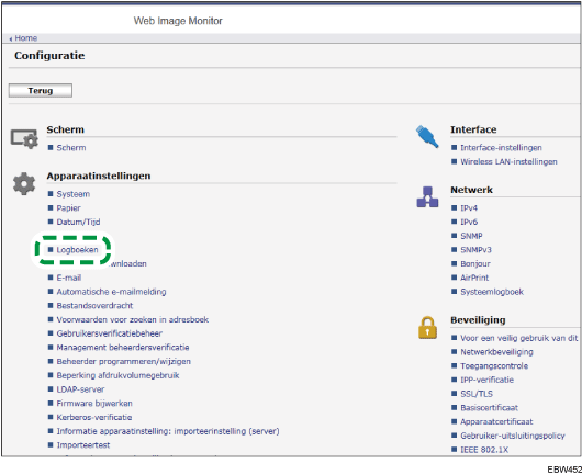 Afbeelding internetbrowserscherm