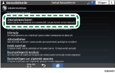 Afbeelding van bedieningspaneel