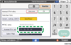 Afbeelding van bedieningspaneel